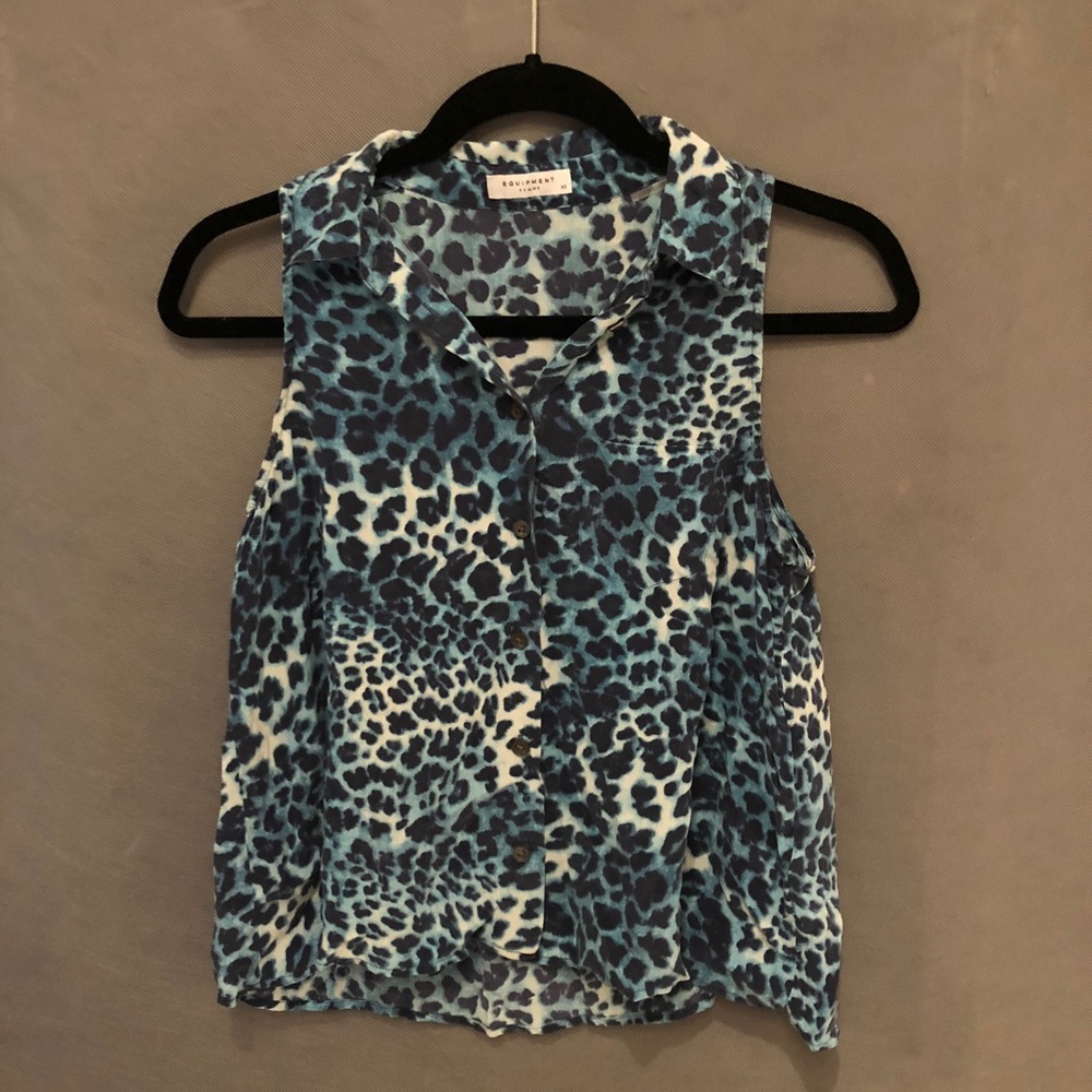 Equipment Animal Print Blouse - XS